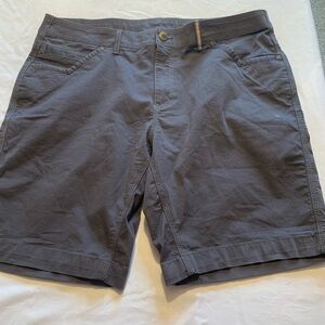 Gray Flat Front Shorts‎ with Belt Loops